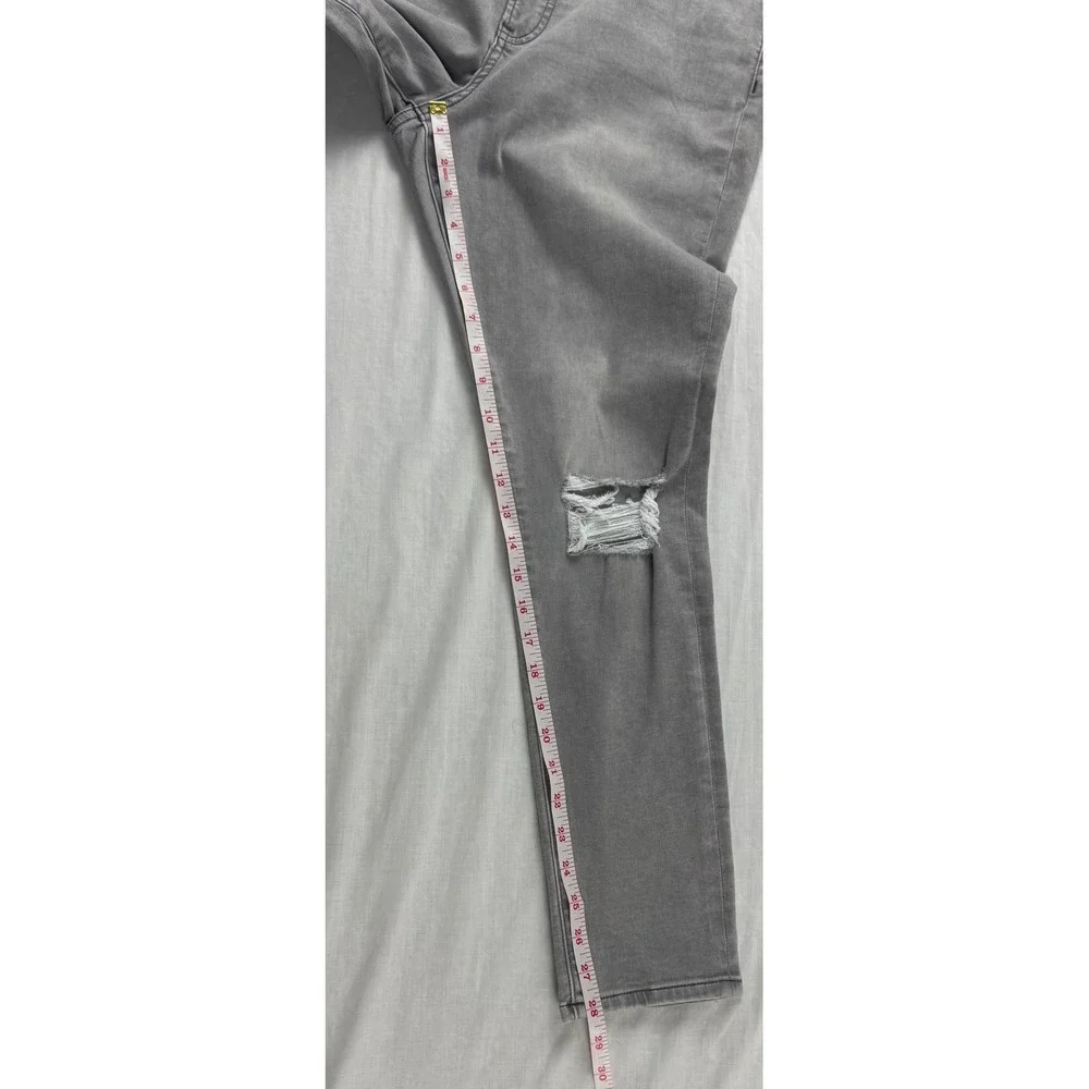 Express Womens High Rise Skinny Distressed Gray Jeans Size 12R NEW - Picture 15 of 16